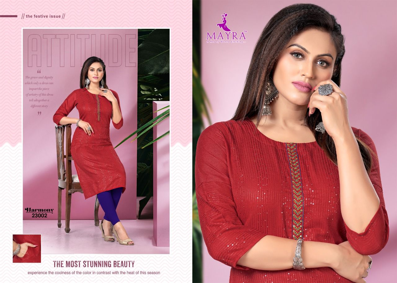 Mayra Harmony Cotton Daily Wear Printed Designer Kurti Collection