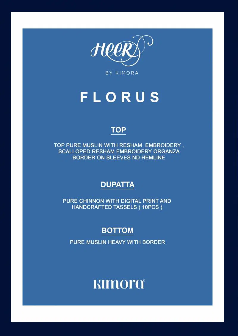 Heer Florus By Kimora Maslin Embroidered Salwar Suits Wholesale Price In Surat
