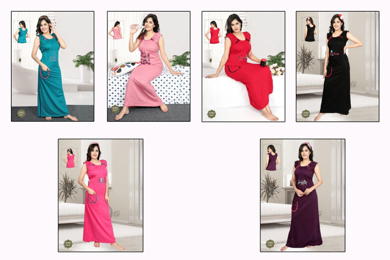 Sinker nighty 1 Latest comfortable Night Wear Collection   