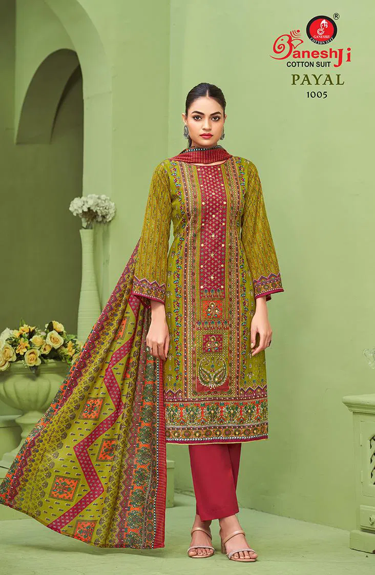 Payal Vol 1 By Ganeshji Karachi Cotton Printed Dress Material Wholesale In India