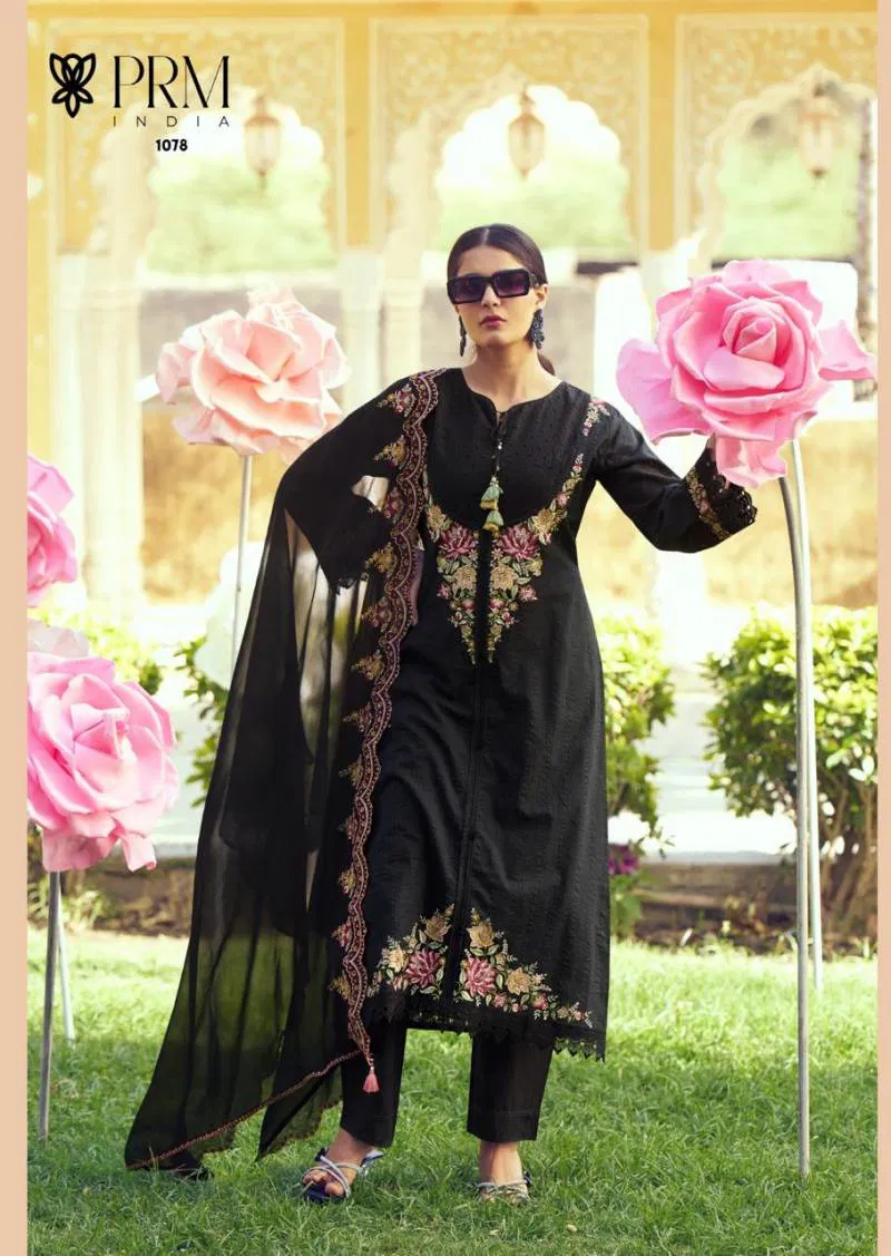 Eden Rose By Prm Cotton Embroidered Salwar Kameez Wholesale Suppliers In India