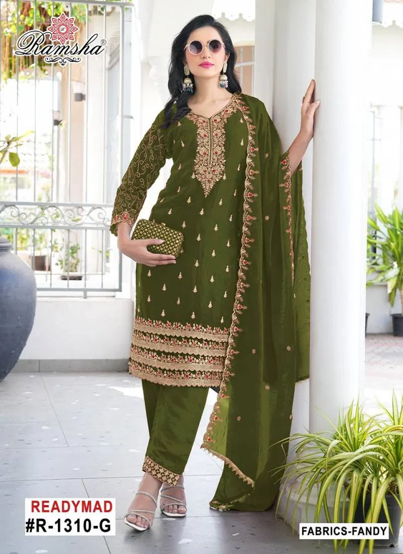Ramsha R 1310 E To H Ready Made Salwar Suits Wholesale Market Surat