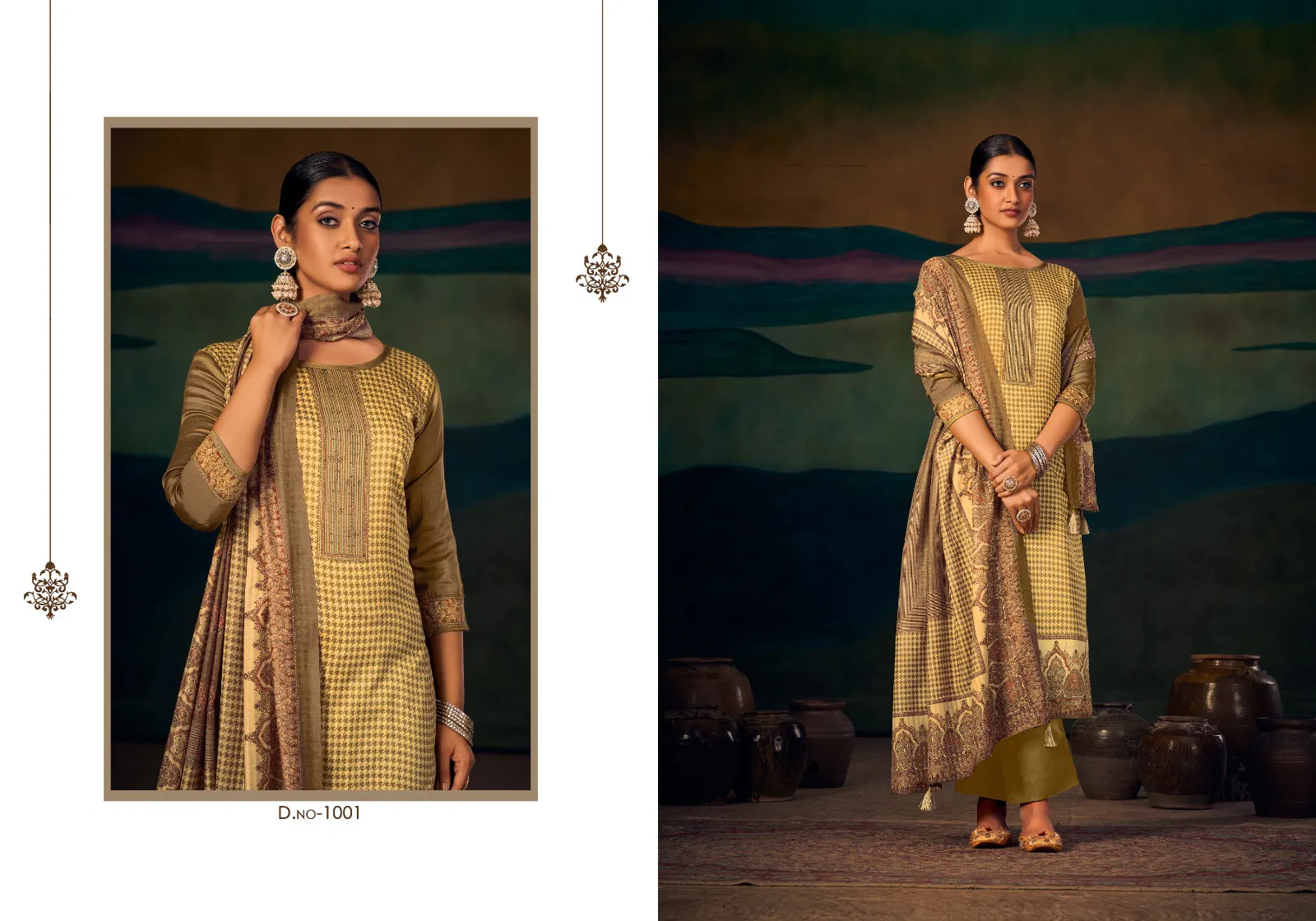 Zara Jam Stain Digital Printed Dress Material Catalog