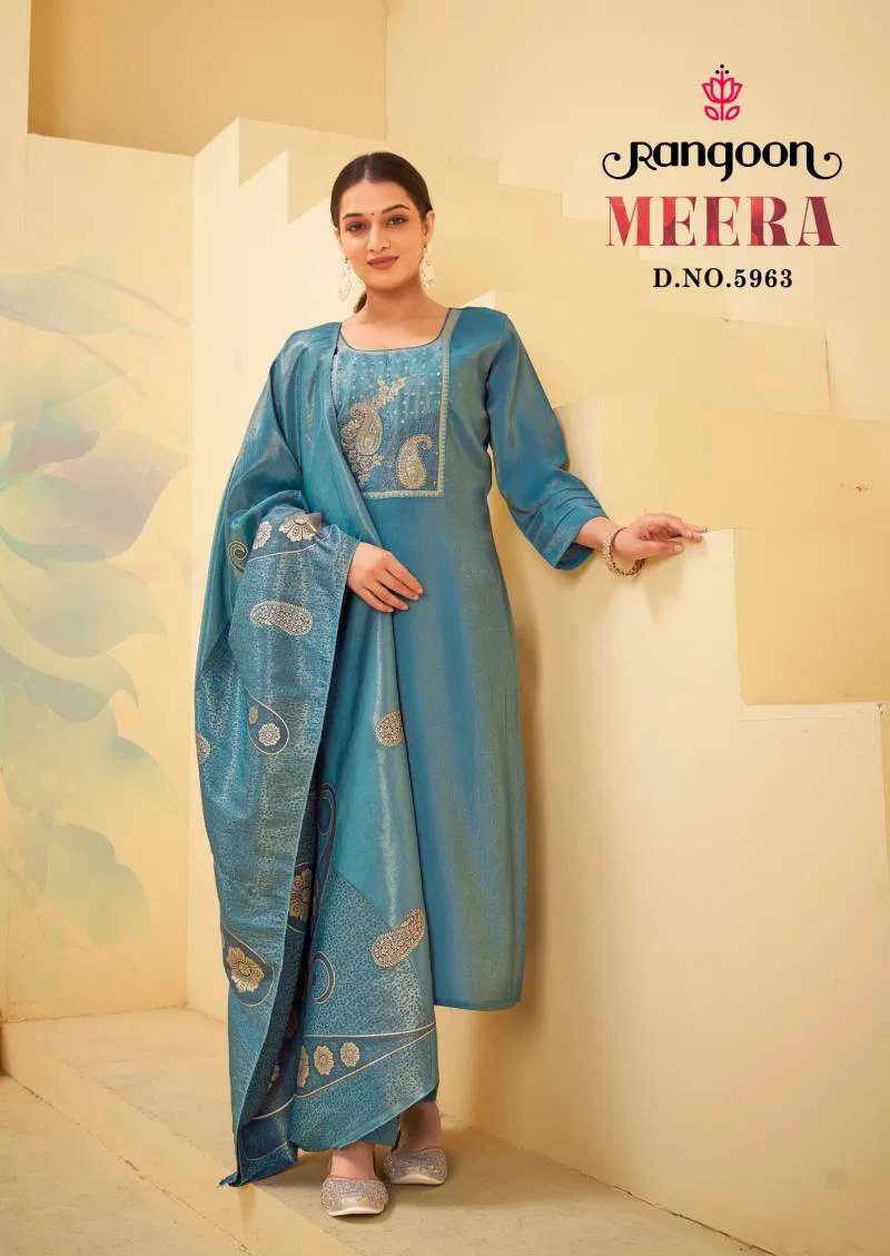 Rangoon Meera 5961 Series Kurti Bottom With Dupatta Best Wholesale Shop In Surat