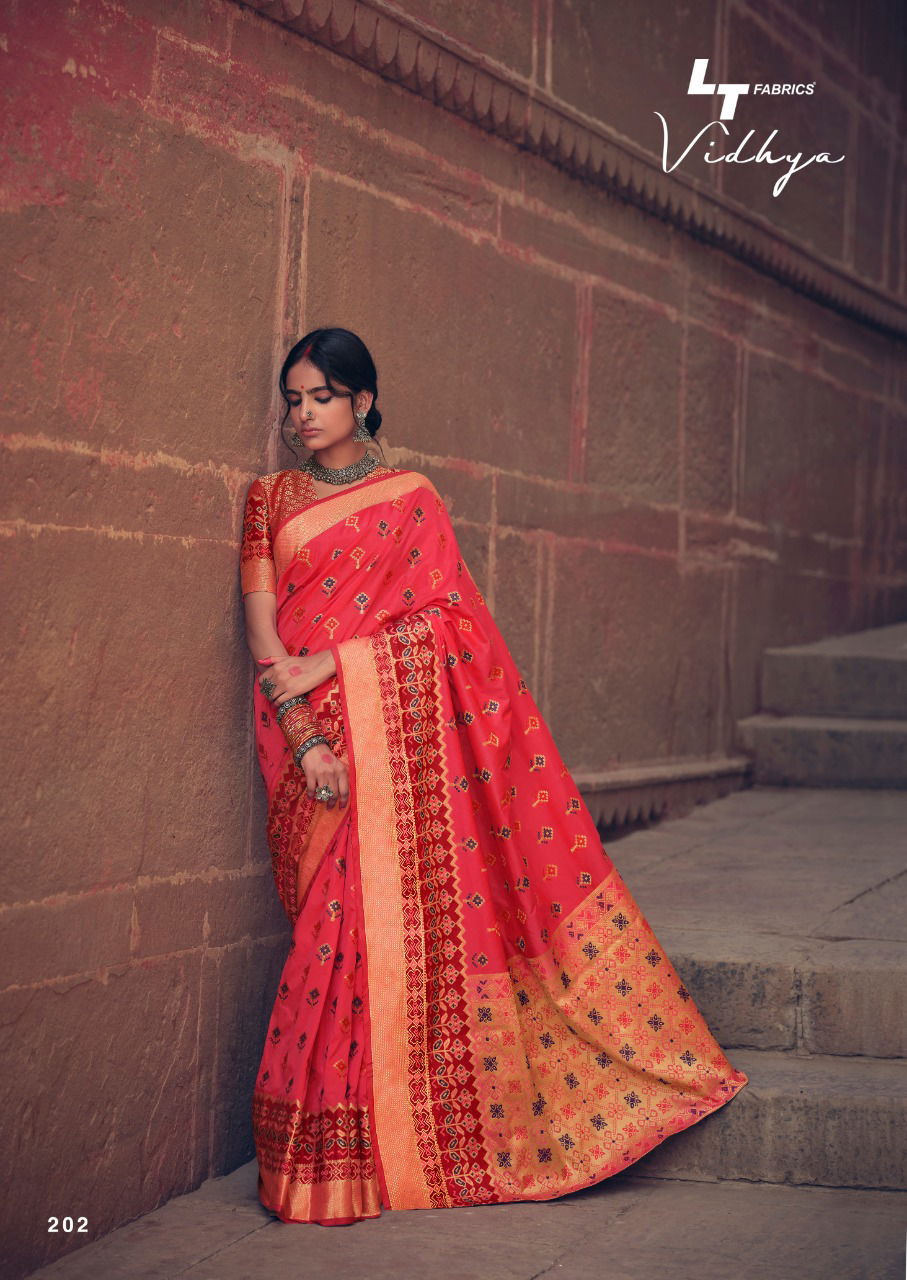 Lt Vidhya Silk Latest Fancy Heavy Festive Wear Wear Printed Cotton Weaving Sarees Collection
