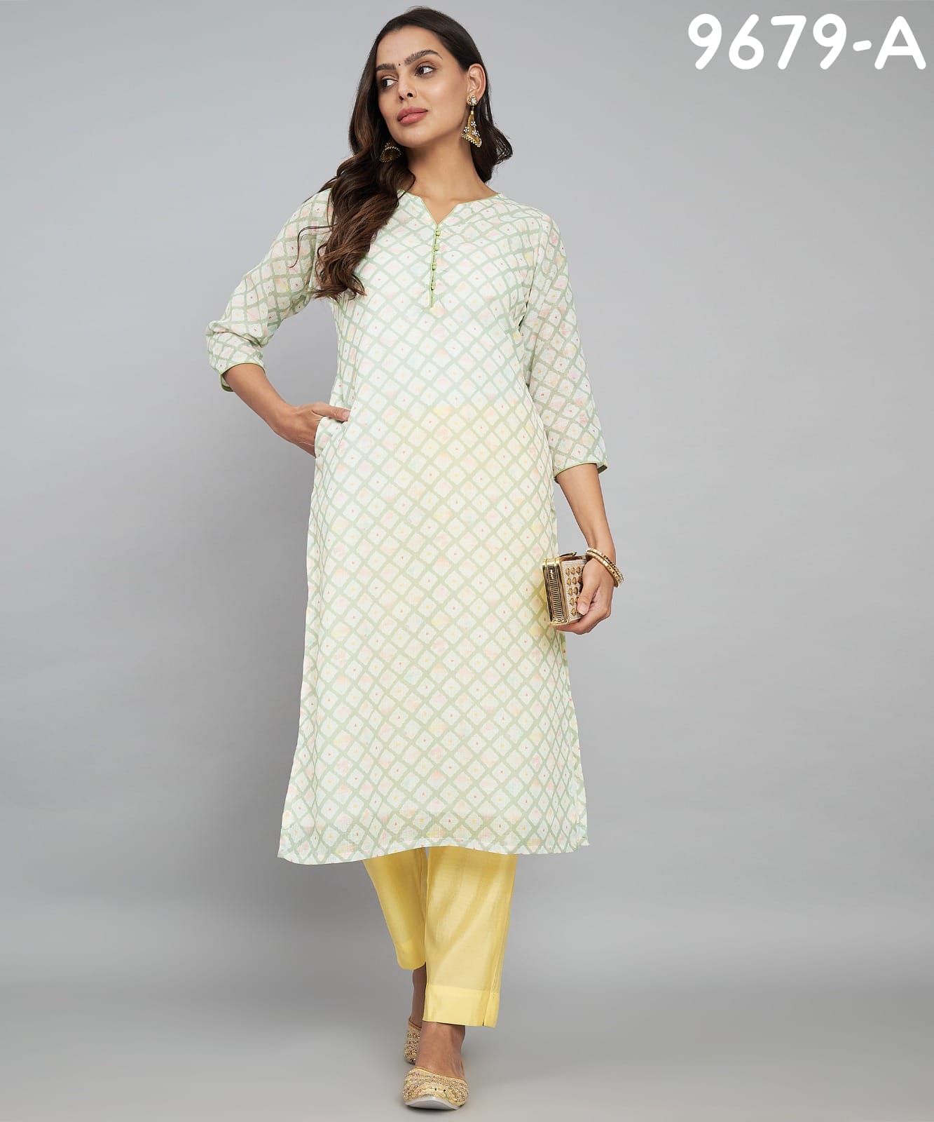 Label Khoj 9678 And 9679 Linen Printed kurti Wholesale Clothing Suppliers In india
