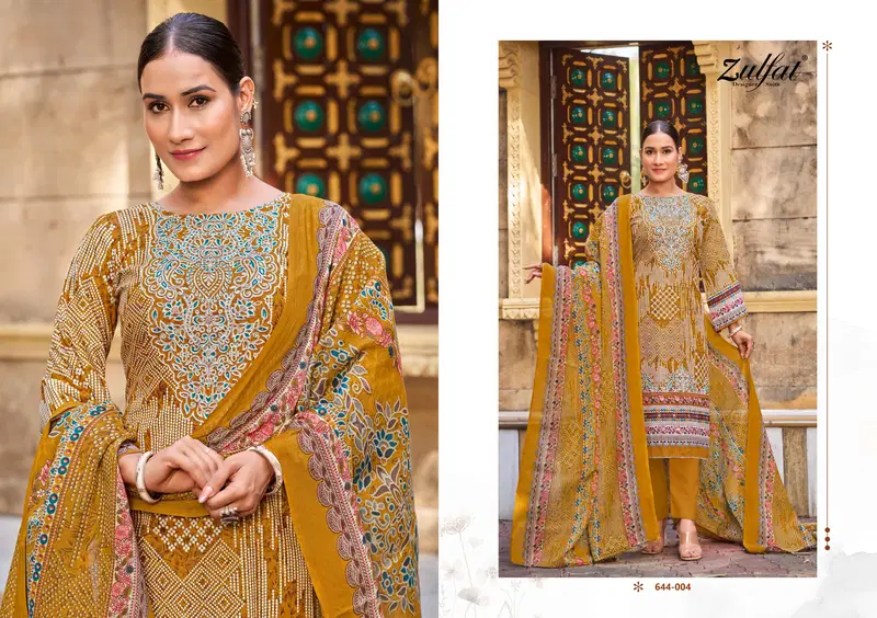Meher by Zulfat Pure Cotton Printed Dress Material Wholesalers In Delhi
