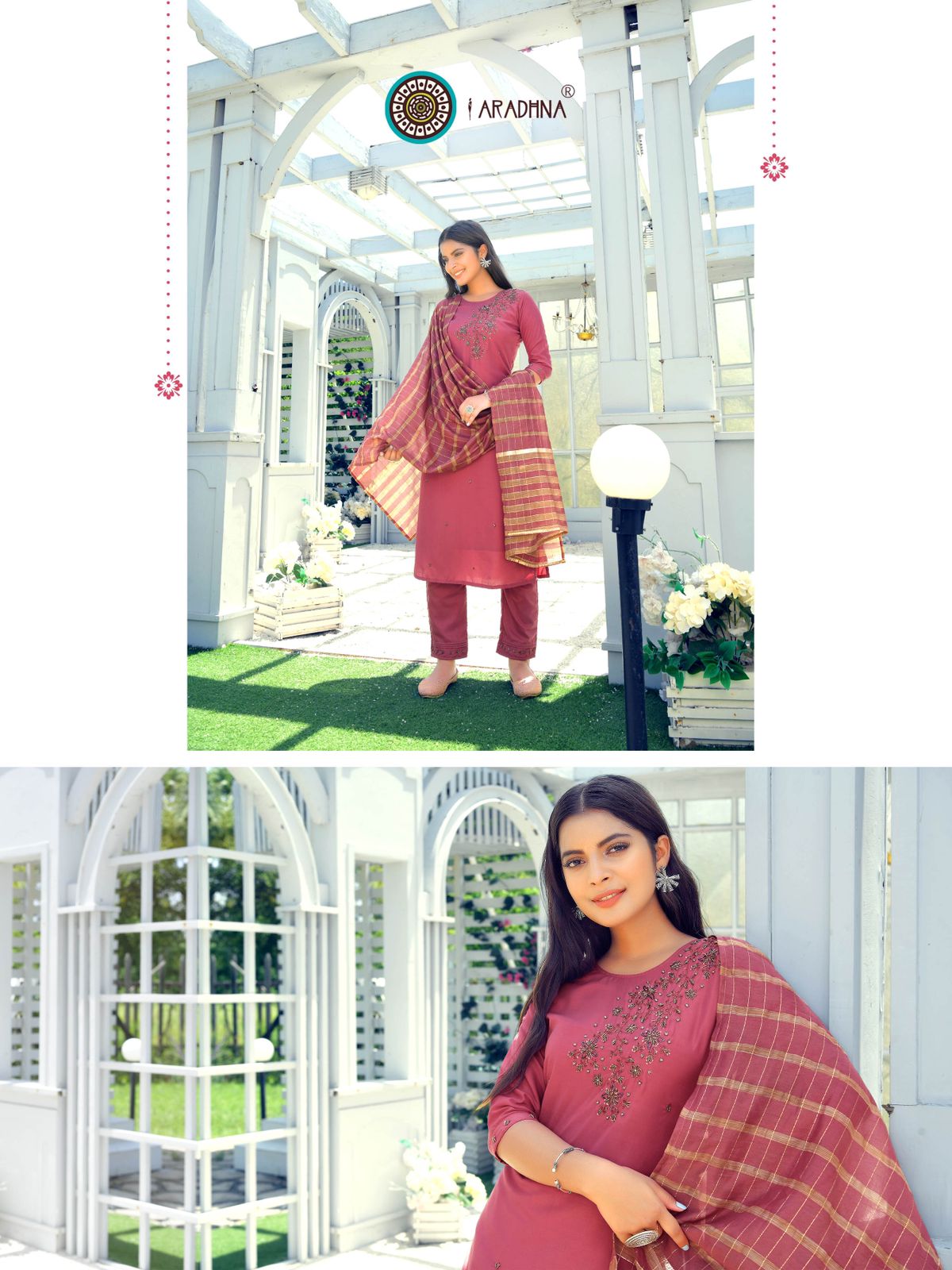 Aradhna Hand Work 2 Latest Designer Cotton Silk Festive Wear Ready Made Collection
