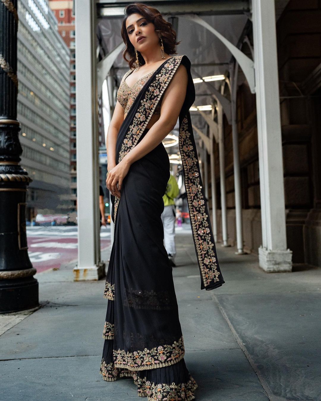 Samantha By Krishi Georgette Readymade Party Wear Sarees