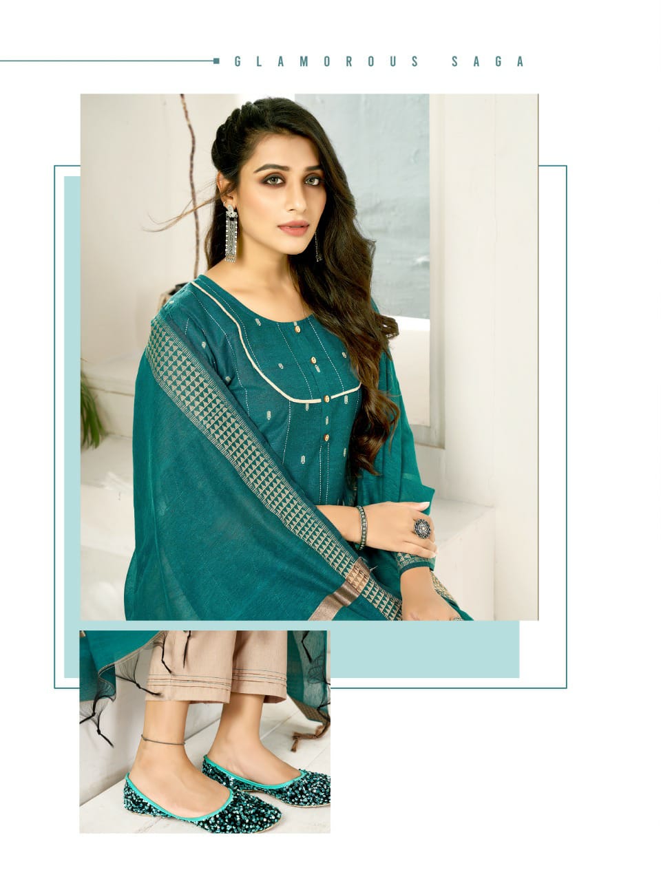 Fiesta naveli 3 Festive Wear Viscose Jacquard Butta Designer Latest Ready Made Collection
