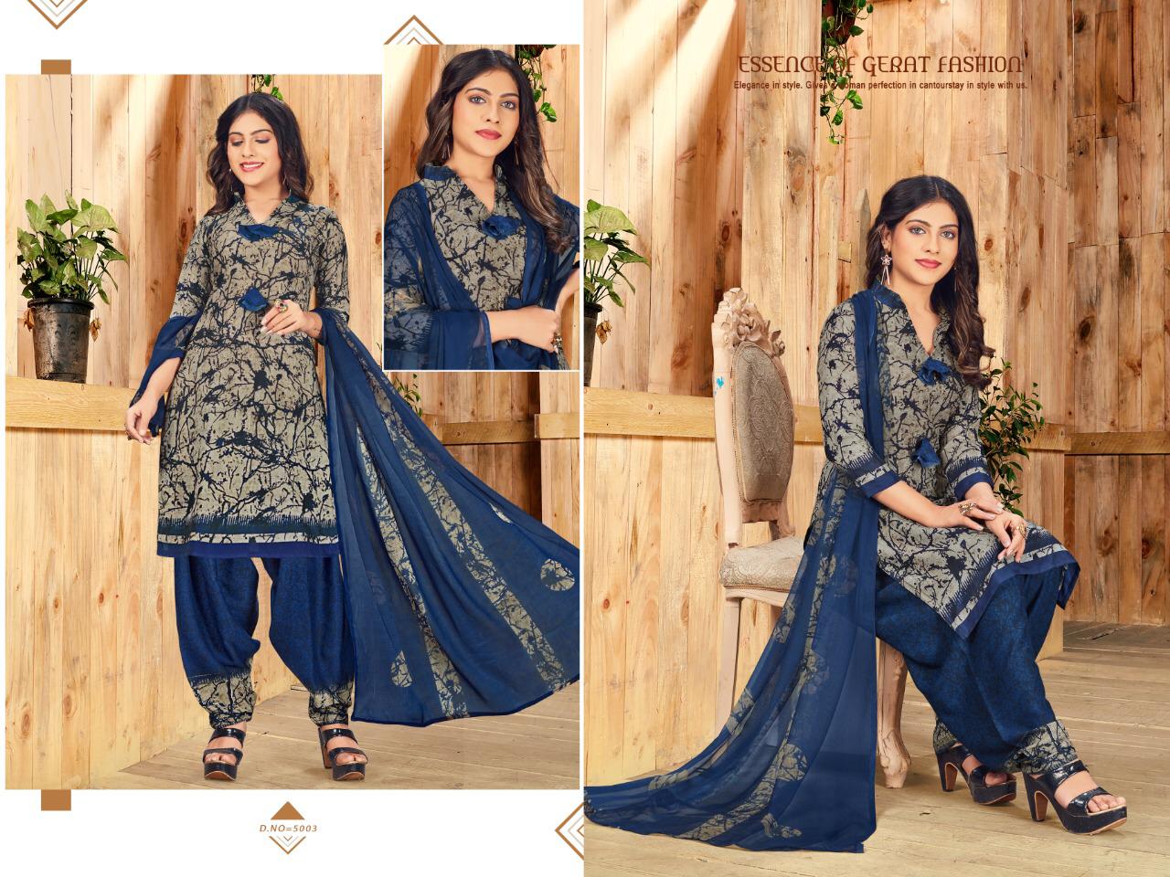 Pankhudi 5 Latest Regular Wear Printed American Crepe Dress Material With Chiffon Dupatta Collection
