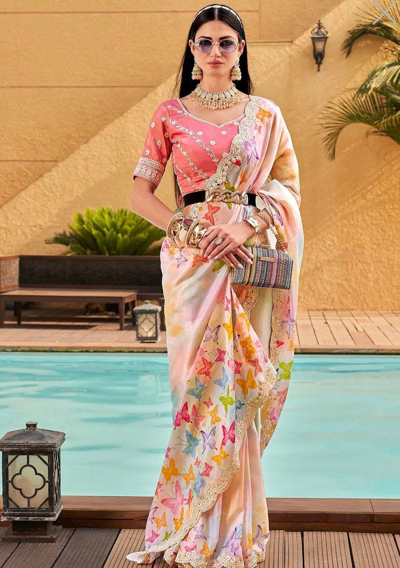 BT 1177 Georgette Designer Party Wear Sarees Catalog

