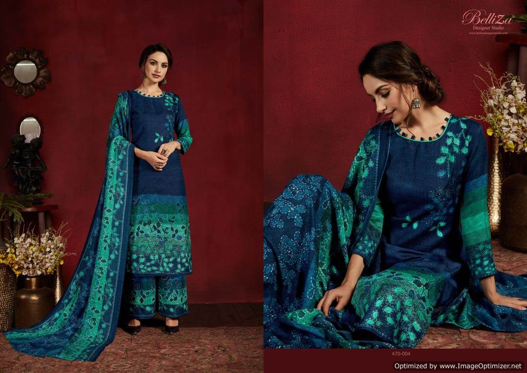 Belliza Nazakat Latest Daily Wear Printed Pure Pashmina Dress Material Collection 