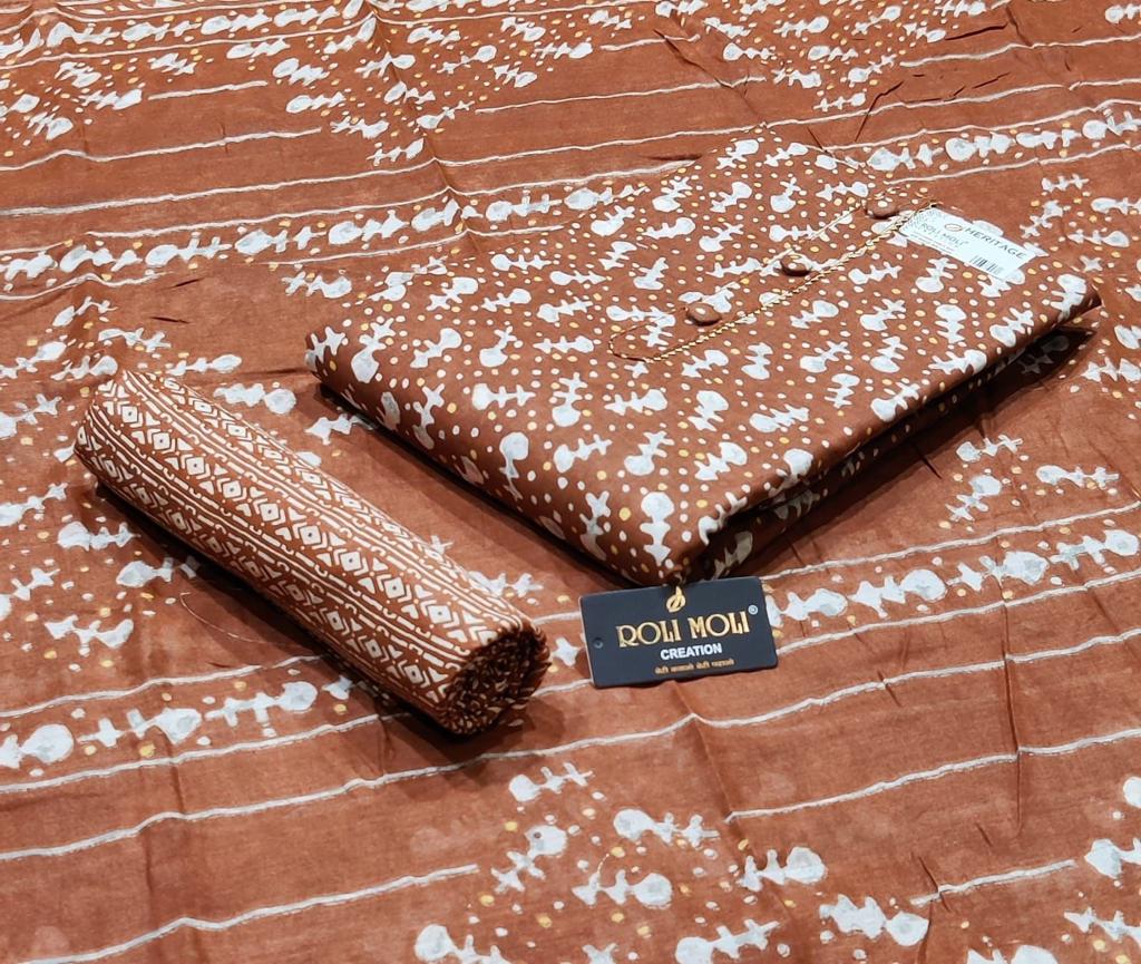 Roli Moli Heritage 08 Casual Daily Wear Cotton Printed Dress Material