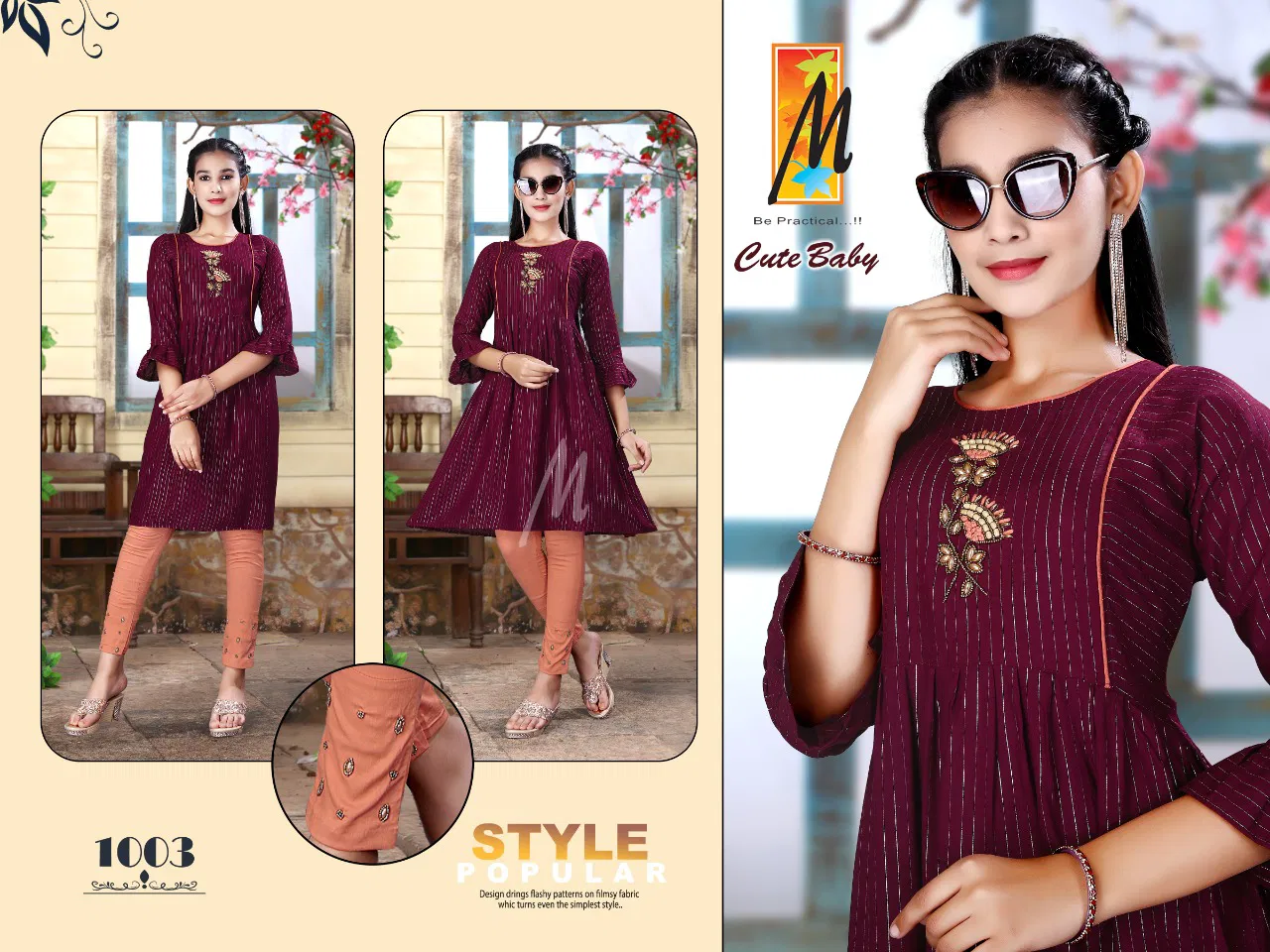 Master Cute Baby New Designer Ethnic Wear Rayon Printed Kurti Collection