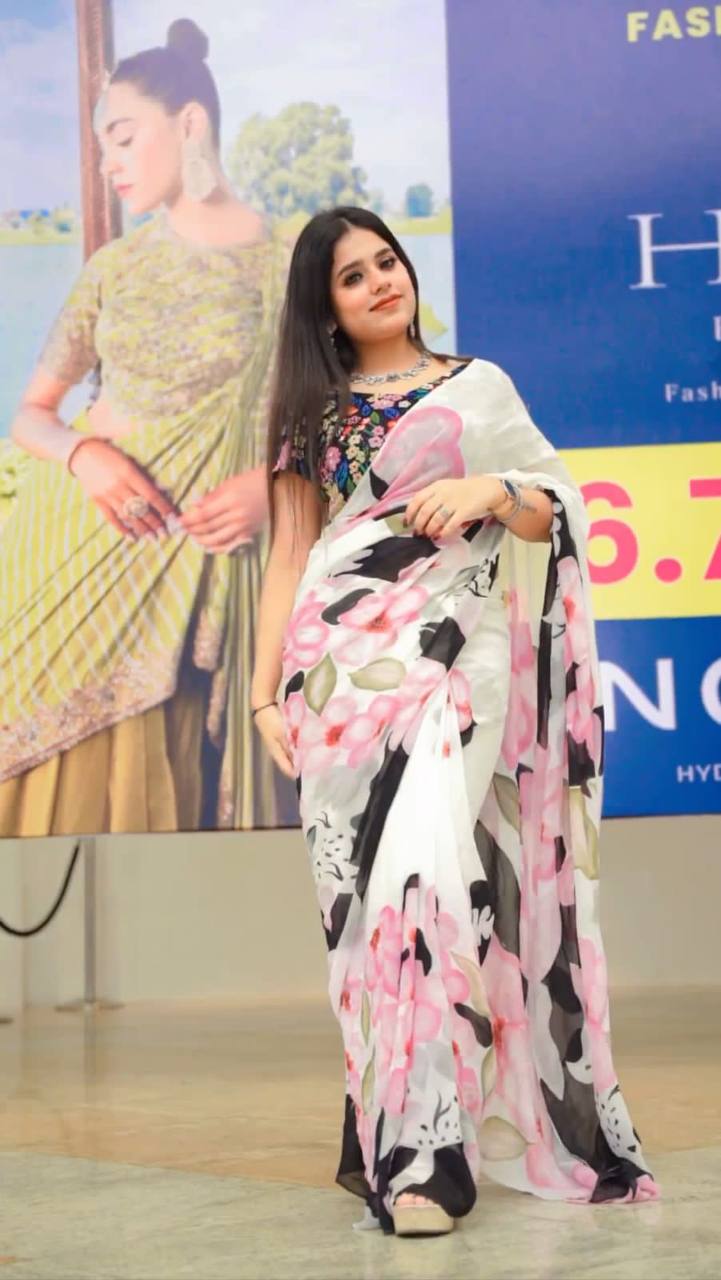 Mg Soft Georgette Printed Daily Wear Sarees Catalog