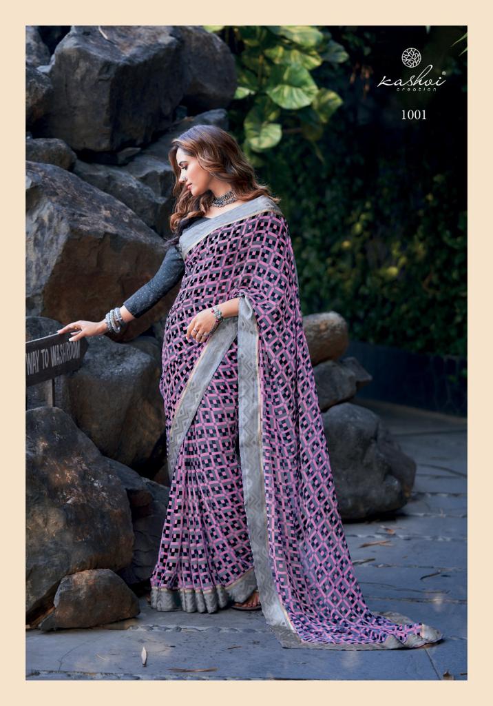 Kashvi Kaya New Casual Daily Wear Georgette Printed Saree Collection
