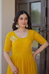 KA 1173 Faux Blooming Premium Designer Gown Suppliers In India