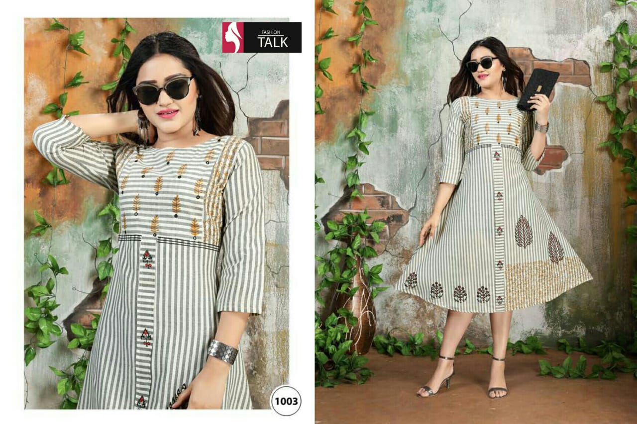 Ft Bingo Rayon Latest Fancy Regular Casual Wear Handwork Heavy Rayon Designer Kurtis Collection
