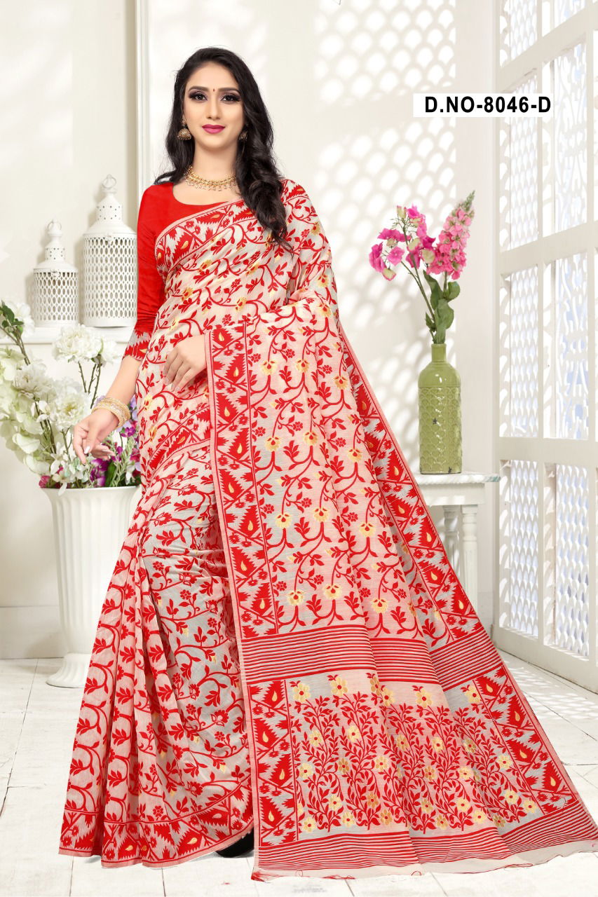 Haytee Arabic 8046 Launching New Printed Cotton Sarees For Resular Wear  