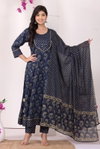 Naisha K 318 Pure Cotton Anarkali Kurti With Pant Dupatta Wholesale Price In Surat