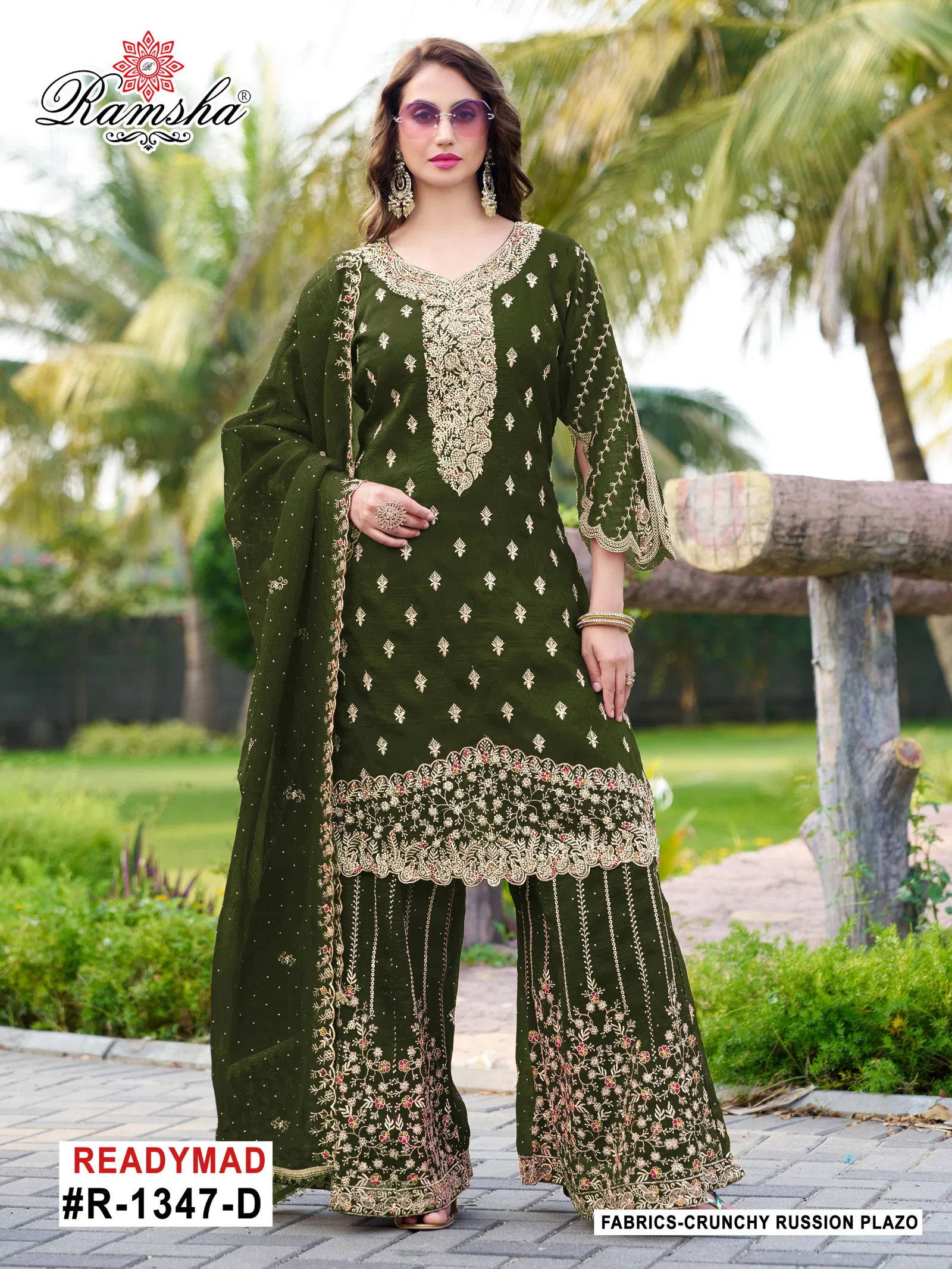 R 1347 Nx By Ramsha Crunchy Pakistani Readymade Suits Orders In India