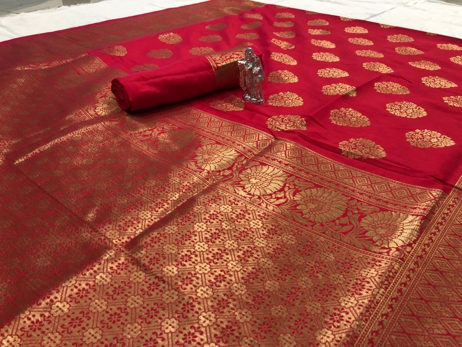 Mysore Silk Designer Heavy Saree Collection With Fancy Golden Print Design 