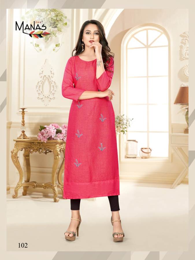Manas Priyal Vol 7 Latest Designer Casual Wear Kurtis Collection With Embroidery Work 