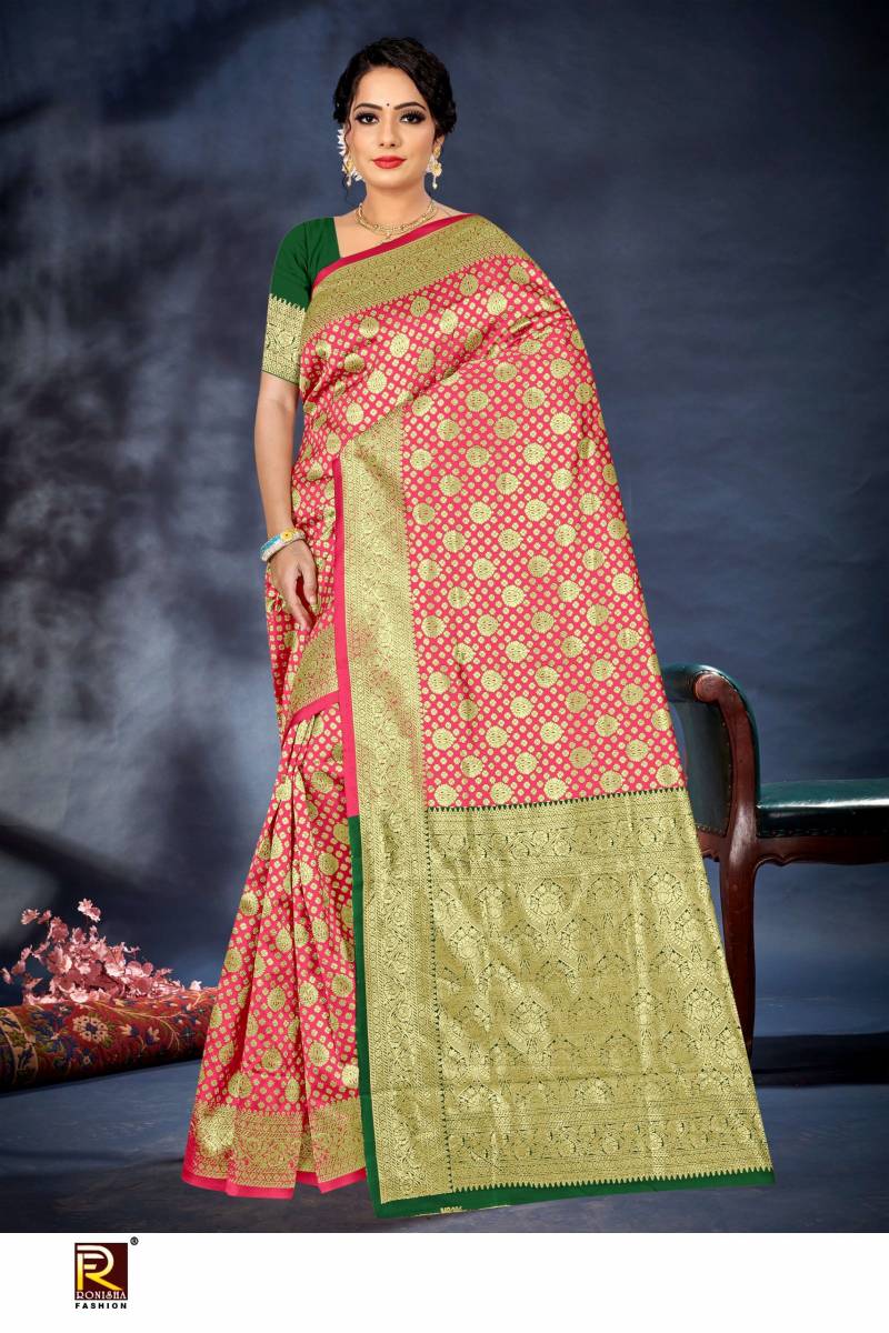 Ronisha 122 Festive Wear Banarasi Silk Stylish Saree Online Wholesale