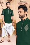 Sangeet Lungi Style 2 Slub Cotton Gold Printed Surat Mens Shirts Wholesale Market
