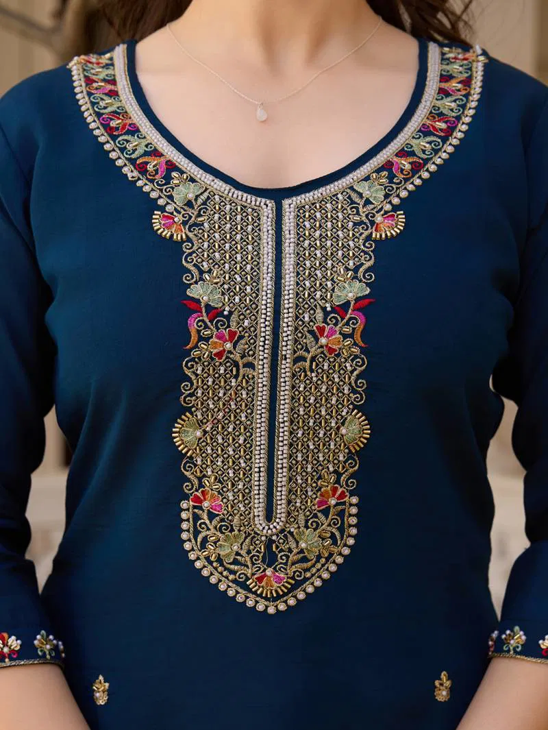 Hr 21 Viscose Chanderi Fancy Kurti Bottom With Dupatta Wholesale Price In Surat