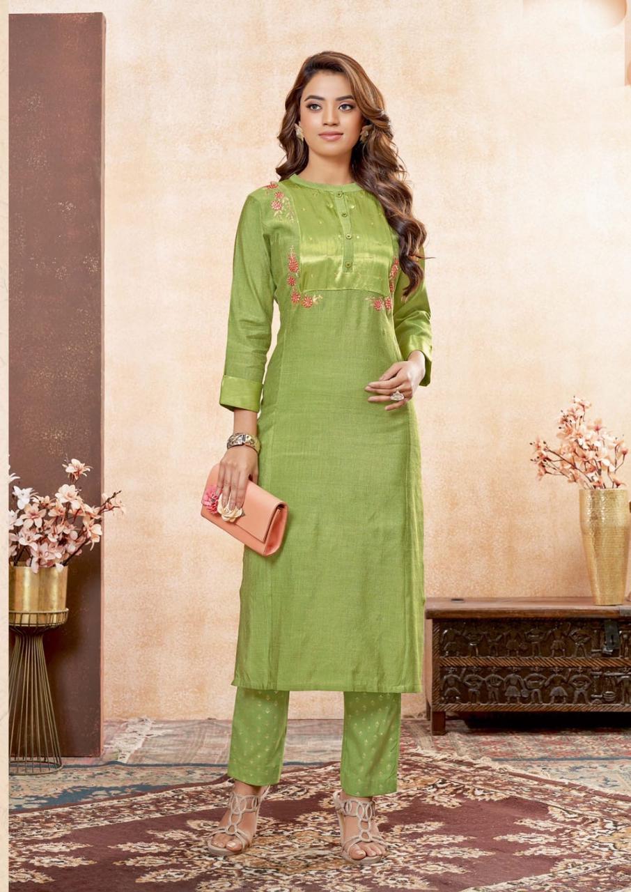 Namya 1001 Ethnic Wear SIlk Designer Kurti With Bottom Collection
