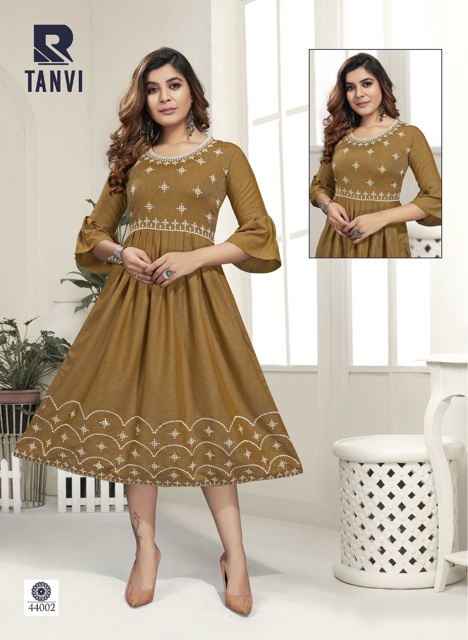 Raashi Tanvi Fancy Ethnic Wear Rayon Designer Anarkali Kurti Collection