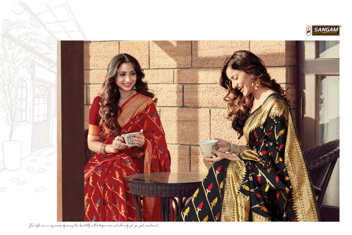 Sangam Ananya Printed Designer Cotton Handloom Sarees Collection
