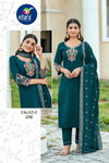 Avni By Vitara Cluster Silk Kurti With Bottom Dupatta Exporters In India
