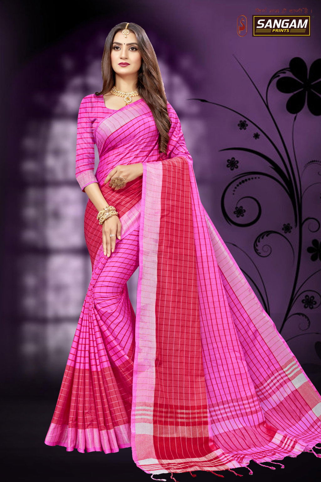 Sangam Red Carpet 6 Latest fancy designre Casual Wear Cotton Linen Sarees Collection

