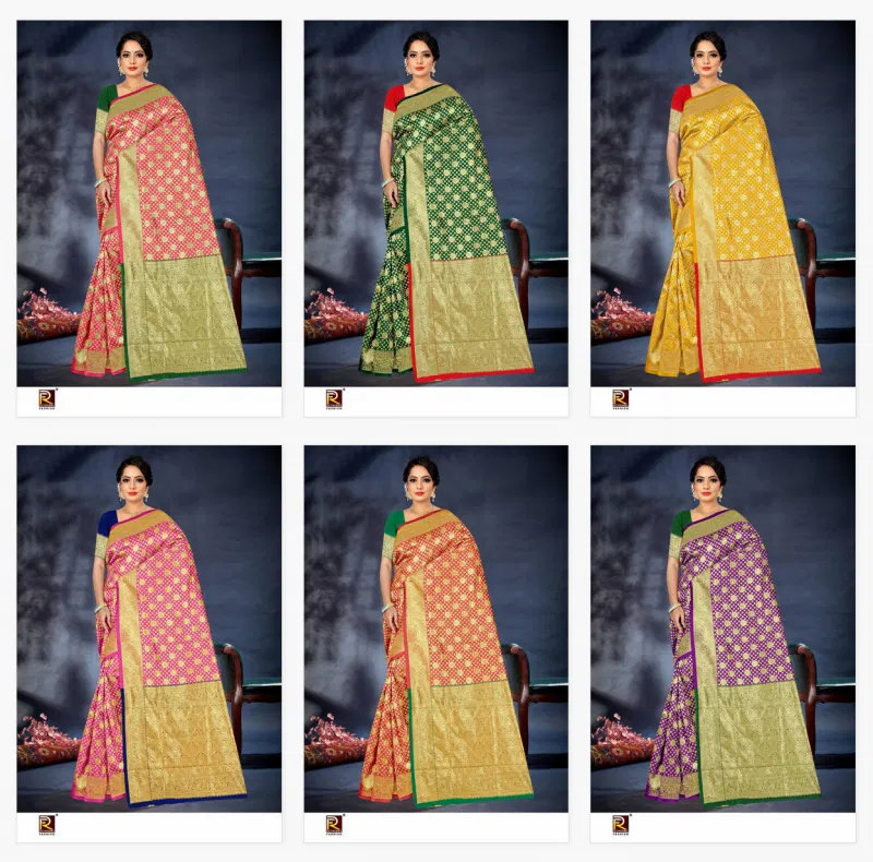 Ronisha 122 Festive Wear Banarasi Silk Stylish Saree Online Wholesale