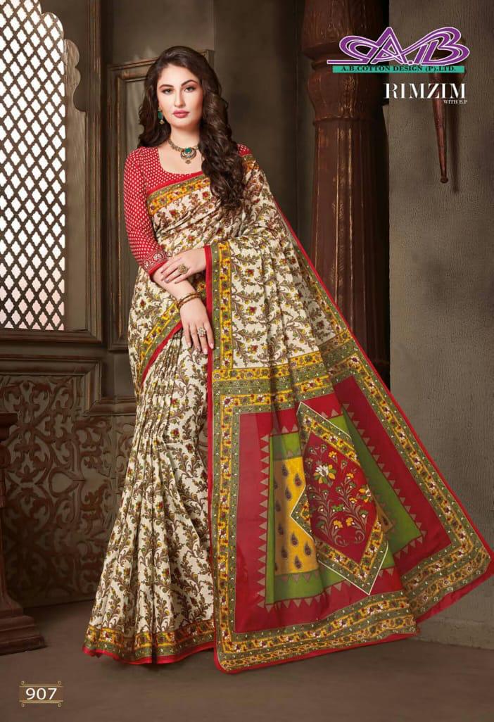 Ab Rim Zim Latest Regular Wear Cotton weaving Designer Printed Sarees Collection