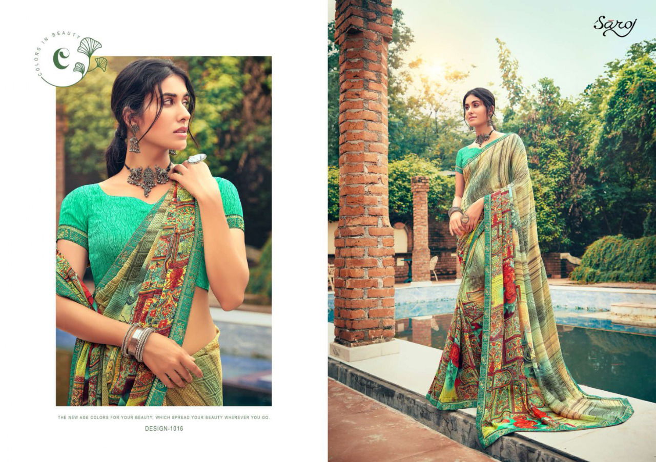 Saroj Victoria 2 Georgette Casual Wear Printed Designer Saree Collection
