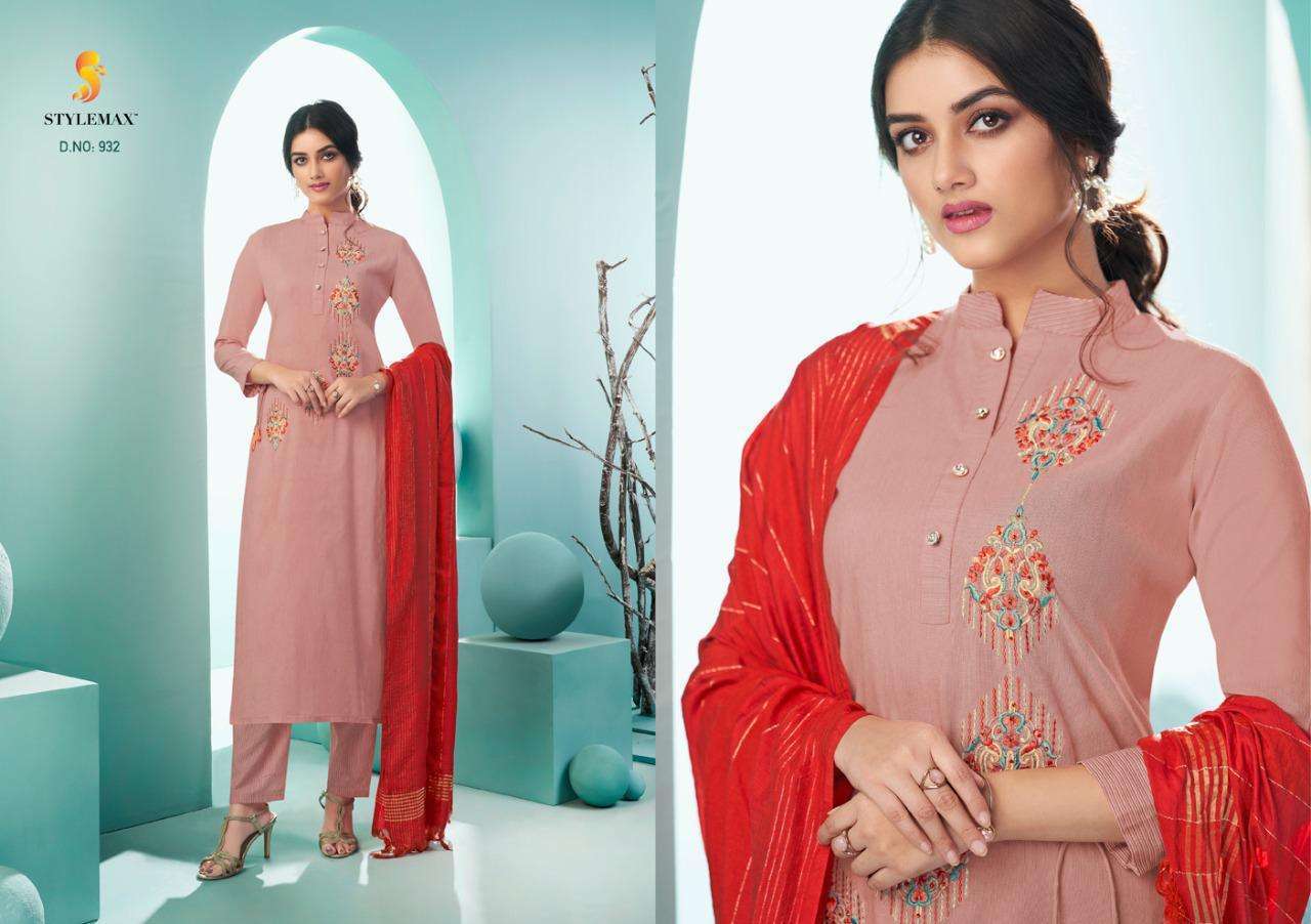 Stylemax Anupama 1 Premium Festive Wear cotton With Embroidery Ready Made Collection
