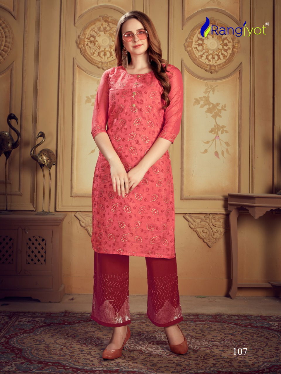 RANGJYOT NARGIS VOL-1 Latest fancy Heavy Designer Festive Wear Dolla silk top With Sequence Work pant Kurtis Collection 