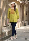 Crystal By Kadlee Rayon Wrinkle Western Ladies Top Wholesalers In Surat
