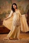 Cream Colour Luxuria Vol 1 By Beriston Viscose Sharara Suit BS109
