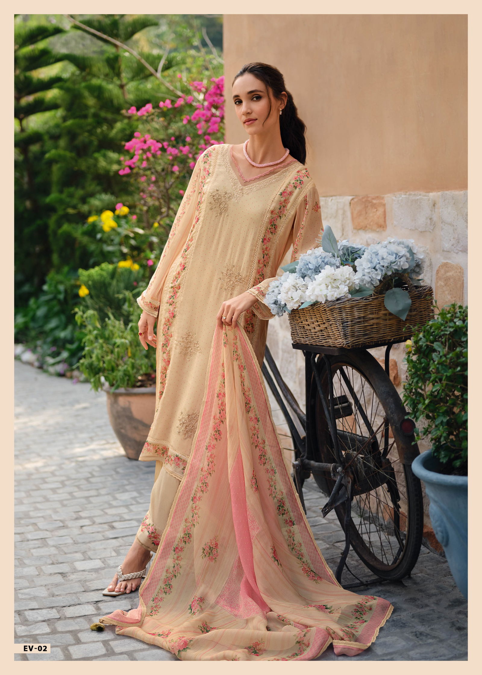 Eliyaana By Varsha Viscose Organza Embroidery Salwar Suits Wholesale Online