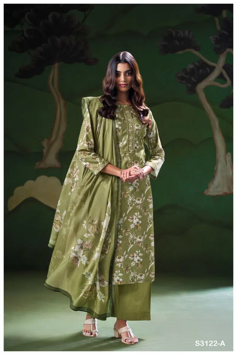 Gunita 3122 By Ganga Cotton Designer Dress Material Orders In India