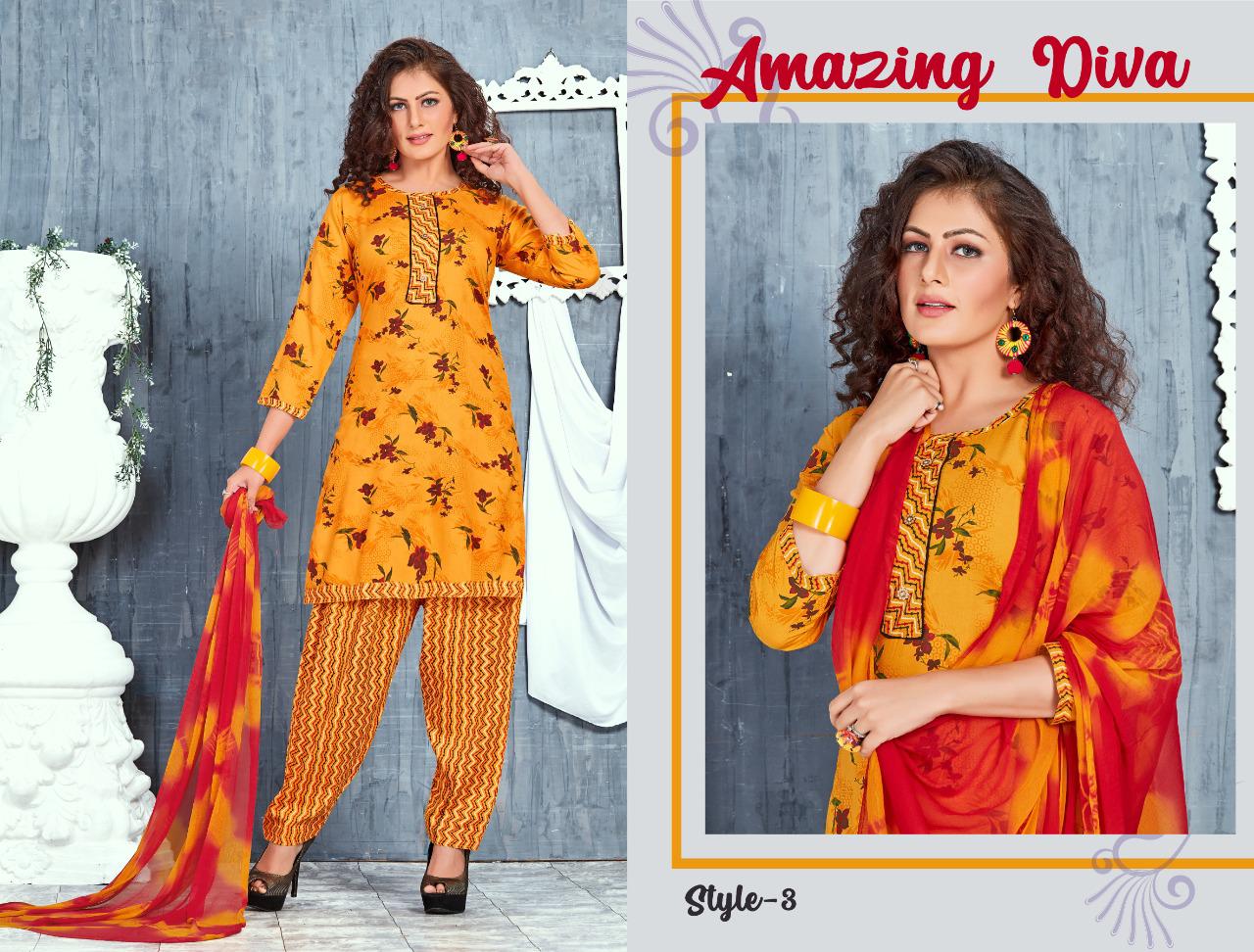 Trendy Honour Latest Designer Rayon Printed Ready Made Regular Wear Dress Collection 