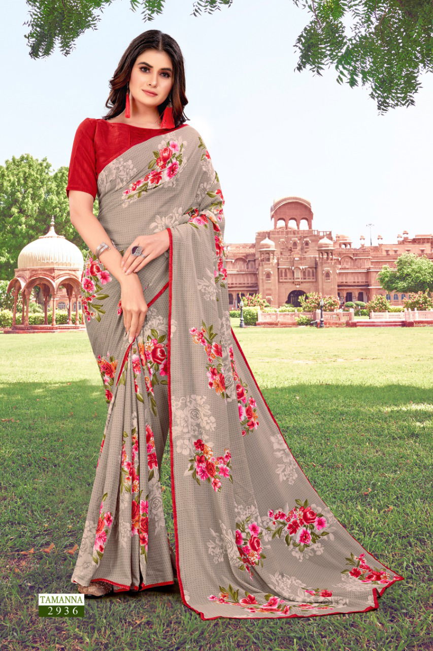 Rajyog Tamanna 3 Renial Printed With Lace Border Casual Wear Saree Collection
