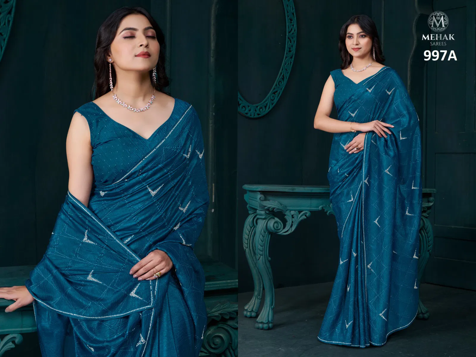 Mehek 997 A To F Crepe Silk Designer Wholesale Saree Suppliers In Mumbai