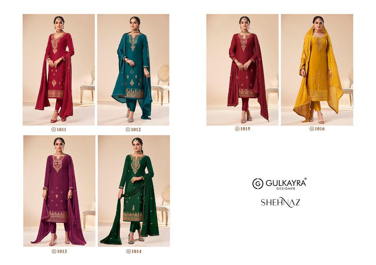 Gulkayra Shehnaaz Latest Designer Festive Wear Silk Churidar Salwar Suit Collection