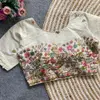 Fab Khadi 5 Khadi Cotton Embroidered Blouse Exporters In India